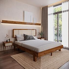 Renazzo Mobilya Hazeran 100x200 cm Lilyum Model Ceviz Vernikli Ahşap Karyola