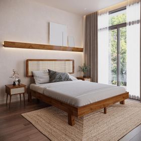Renazzo Mobilya Hazeran 100x200 cm Lilyum Model Ceviz Vernikli Ahşap Karyola