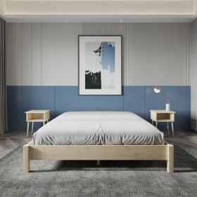 Renazzo Mobilya Loft Model 100x200 cm Doğal Çam Ahşap Karyola