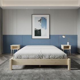 Renazzo Mobilya Loft Model 150x200 cm Vernikli Çam Ahşap Karyola
