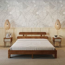 Renazzo Mobilya Lotus New Frezya Model Ceviz Ahşap 90x190 cm Karyola
