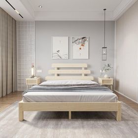 Renazzo Mobilya Lotus X Model 90x200 cm Doğal Çam Ahşap Karyola
