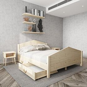 Renazzo Mobilya Milano Model 90x190 cm Vernikli Çam Ahşap Karyola