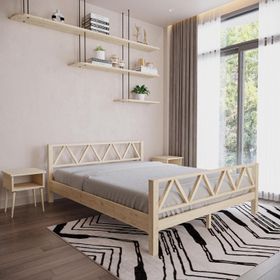 Renazzo Mobilya Milena Model 90x190 cm Doğal Çam Ahşap Karyola
