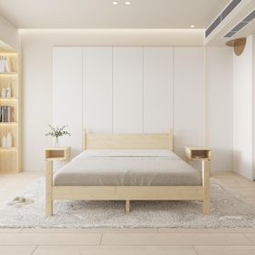 Renazzo Mobilya Mirage Model 160x200 cm Vernikli Çam Ahşap Karyola