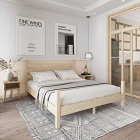 Renazzo Mobilya Urban Model 120x200 cm Doğal Çam Ahşap Karyola