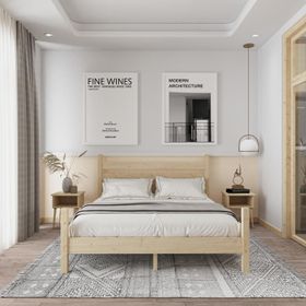 Renazzo Mobilya Urban Model 120x200 cm Vernikli Çam Ahşap Karyola