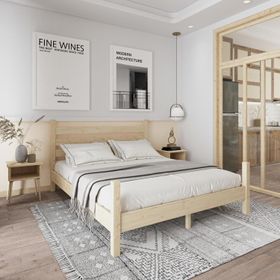 Renazzo Mobilya Urban Model 90x190 cm Doğal Çam Ahşap Karyola
