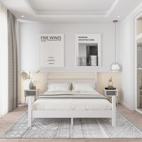Renazzo Mobilya Urban Model 90x200 cm Beyaz Çam Ahşap Karyola