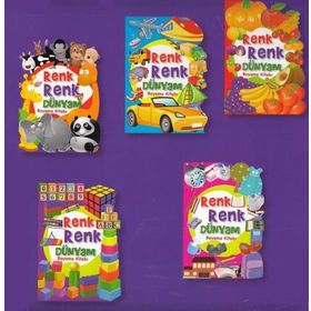 Renk Renk Dünyam Boyama Kitabı 5 Kitap - kollektif