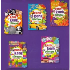 Renk Renk Dünyam Boyama Kitabı 5 Kitap - kollektif
