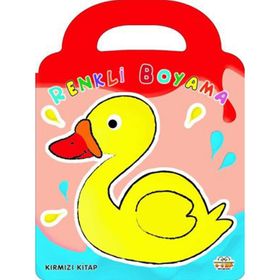 Renkli Boyama - Kırmızı Kitap - 0-6 Yaş Yayınları