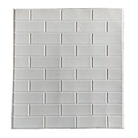 Renkli Duvarlar NW63 Beyaz Sade Tuğla Kendinden Yapışkanlı Duvar Paneli