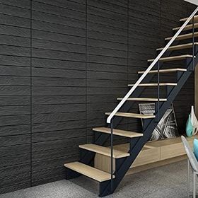 Renkli Duvarlar NW94 Siyah Arkası Yapışkanlı 4 Adet Duvar Kağıdı