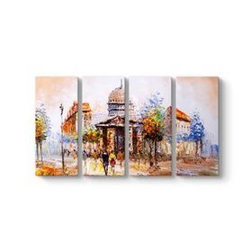 Renkli Şehir Sokakları Tablosu