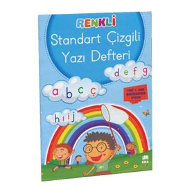 Renkli Standart Çizgili Yazı Defteri A4 Ebat - kollektif