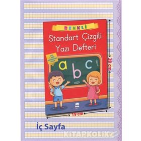Renkli Standart Kare Çizgili Yazı Defteri A4 Ebat - kollektif