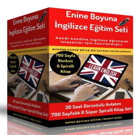 Renksiz Enine Boyuna İngilizce Eğitim Seti