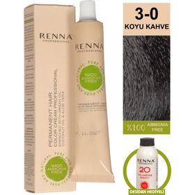 Renna 3.0 Koyu Kahve 60 ml Saç Boyası + Oksidan