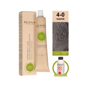 Renna 4-0 Kahve Amonyaksız Bitkisel Yıpranmış Saçlar İçin 60 ml Saç Boyası