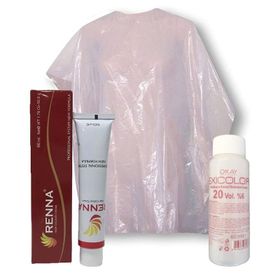 Renna 5.4 Açık Kahve Bakır 60 ml Tüp Saç Boyası + Oksidan