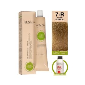Renna 7-R Yoğun Kumral Amonyaksız Bitkisel Yıpranmış Saçlar İçin 60 ml Saç Boyası
