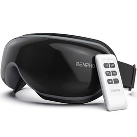 Renpho Isı ile Göz Masajı Bluetooth Müzik Şarj Edilebilir Göz Maskesi Koyu Halkalar Göz Torbaları Kuru Göz Uykuyu İyileştirir Göz Yorgunluğunu Gidermek için Masaj Cihazı