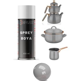 Replax Gri Çaydanlık Isıya Dayanıklı 500 Emaye 400 ml Sprey Boyası