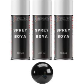 Replax Ral 9005 Parlak Siyah 3x400 ml Sprey Boya