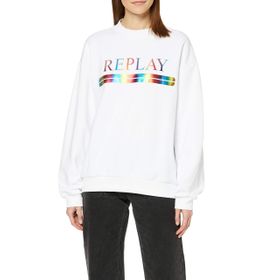Replay 001 Beyaz Kadın Sweatshirt