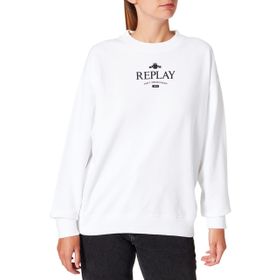 Replay 001 Beyaz Kadın Sweatshirt