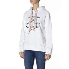 Replay 001 Beyaz Kadın Sweatshirt