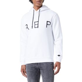 Replay 001 Kapüşonlu Beyaz Erkek Sweatshirt