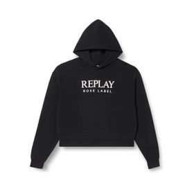 Replay 098 Siyah Kapüşonlu Kadın Sweatshirt