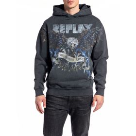 Replay 099 Kapüşonlu Blackboard Erkek Sweatshirt