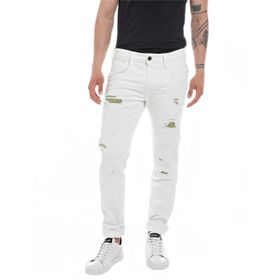 Replay Erkek Anbass kot pantolon beyaz (beyaz 001) 29W / 30L