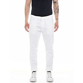 Replay Mickym Slim-Fit Streç 001 Beyaz Erkek Jeans