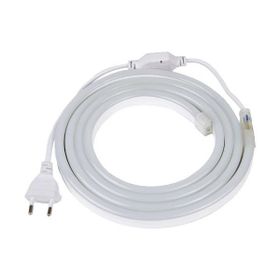 Repplam Beyaz Işık Neon 220 Volt Tak Çalıştır Neon Hortum 120 Ledli 2 mt Yüksek Işık Su Geçirmez Dış Mekan Uyumlu Led Aydınlatma