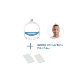 Resmed S9 ve Air Serisi Filtre 2’li Paket + AirFit N30i CPAP Burun Maskesi