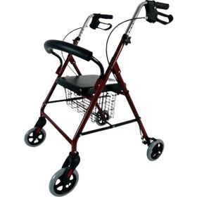 Respirox RR-01 Kırmızı Katlanabilir Alüminyum Rolatör