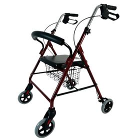 Respirox RR-01 Kırmızı Katlanabilir Alüminyum Rolatör