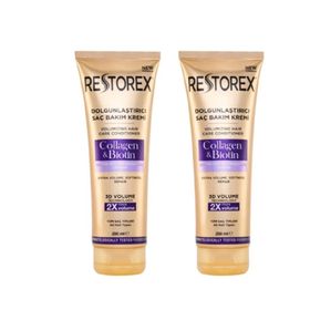Restorex Collagen Biotin Dolgunlaştırıcı 2x250 ml Saç Kremi