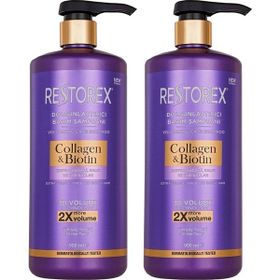 Restorex Collagen Biotin Dolgunlaştırıcı 2x900 ml Şampuan