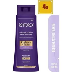 Restorex Collagen Biotin Dolgunlaştırıcı 4x500 ml Şampuan