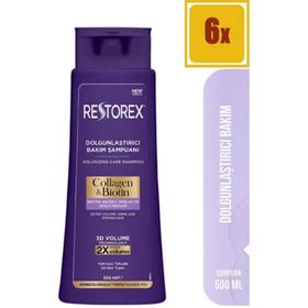 Restorex Collagen Biotin Dolgunlaştırıcı 6x500 ml Şampuan