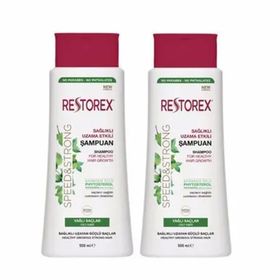 Restorex Hızlı Uzama Etkili İnce Telli ve Yağlı Saçlar 2x500 ml Şampuan