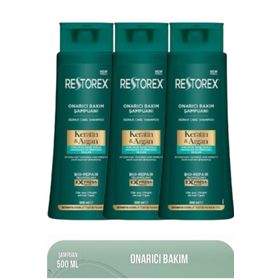 Restorex Keratin Argan 3x500 ml Şampuan