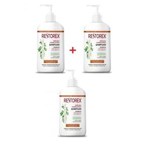 Restorex Kuru ve Yıpranmış Saçlar İçin 3x1000 ml Şampuan