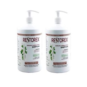 Restorex Kuru ve Yıpranmış Saçlar İçin Sağlıklı Uzama Etkili 2x1000 ml Şampuan