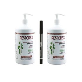 Restorex Kuru ve Yıpranmış Saçlar İçin Sağlıklı Uzama Etkili 2x1000 ml Şampuan